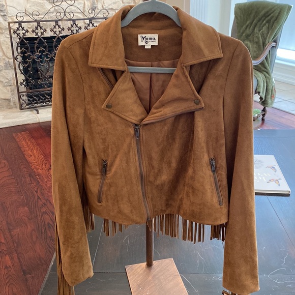 Show me your mumu, Ojai Fringe jacket, Penny faux suede. Size extra small - Picture 4 of 10